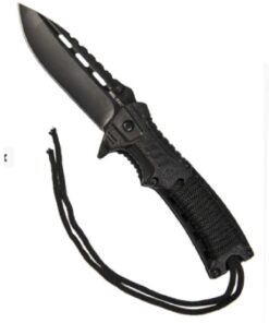 FACA DE UMA MÃO PARACORD M. INICIADOR DE FOGO PRETO